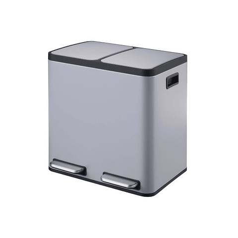 Basurero 30L Doble Acero Inoxidable