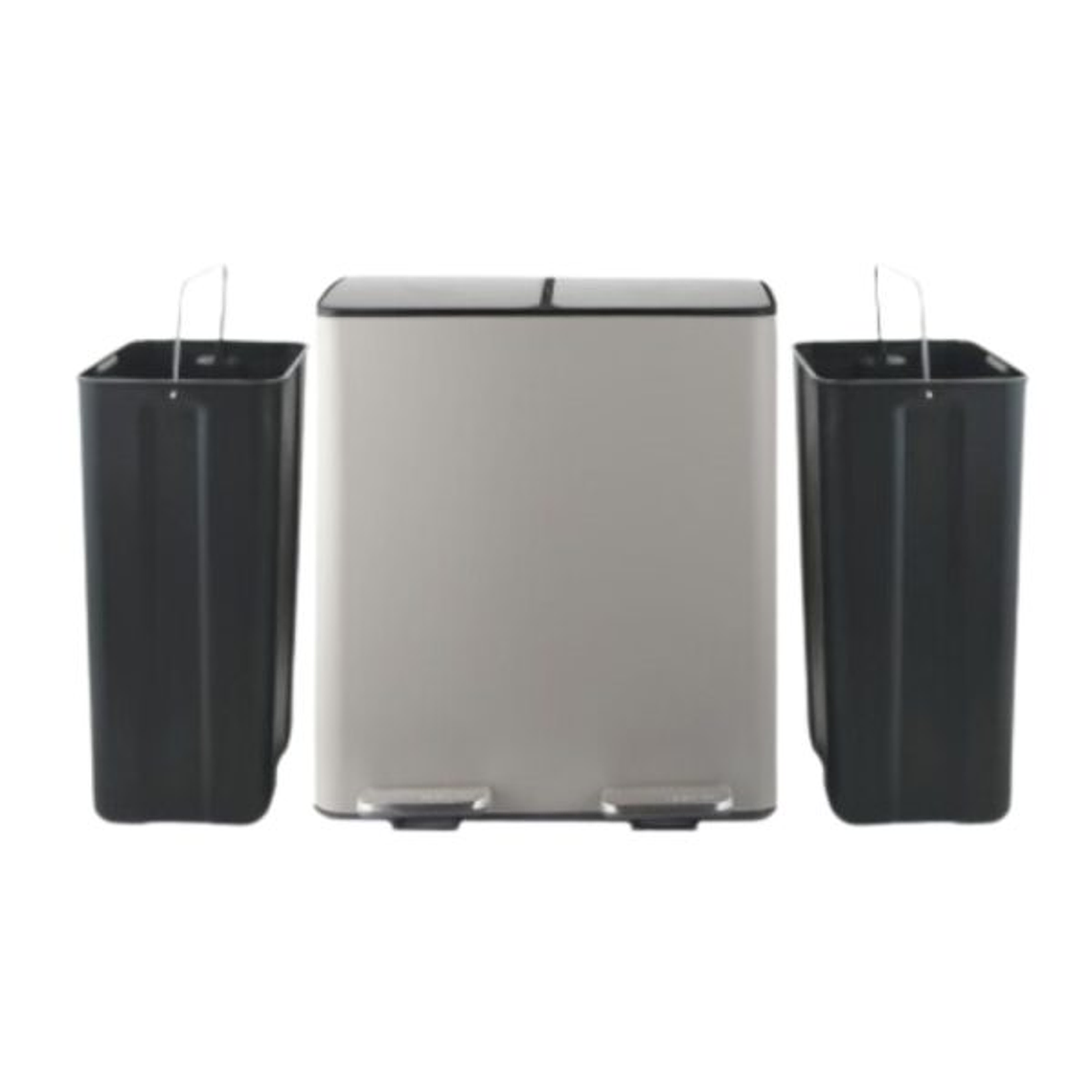 Basurero 30L Doble Acero Inoxidable 3