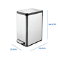 Basurero 15L Metalico Acero Inoxidable 1 Pedal - Miniatura 2