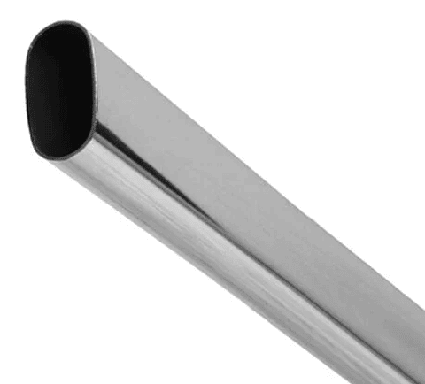 Barra closet cromada ovalada 3mt 