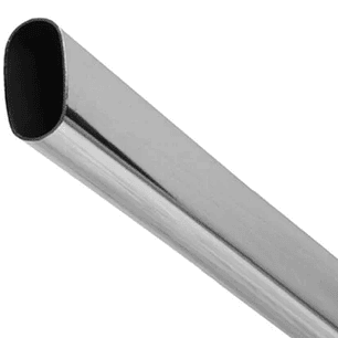 Barra closet cromada ovalada 3mt 