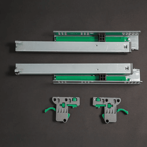Corredera oculta extensión total total 300 a 500mm Par Cierre Suave