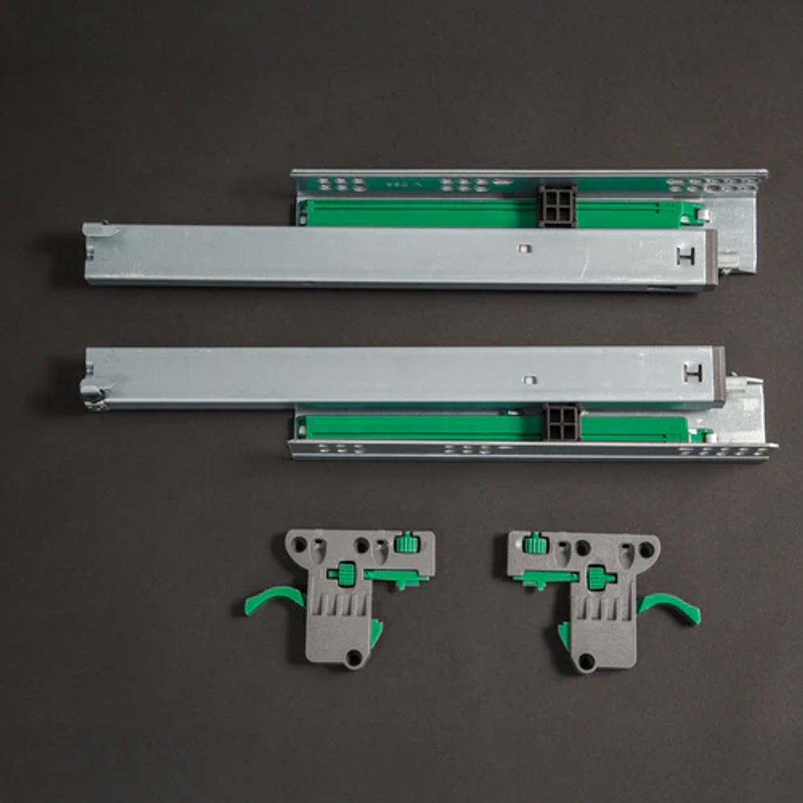 Corredera oculta extensión total total 300 a 500mm Par Cierre Suave 2
