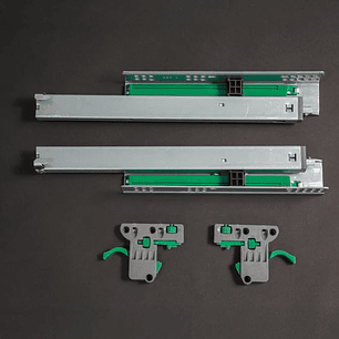 Corredera oculta extensión total total 300 a 500mm Par Cierre Suave