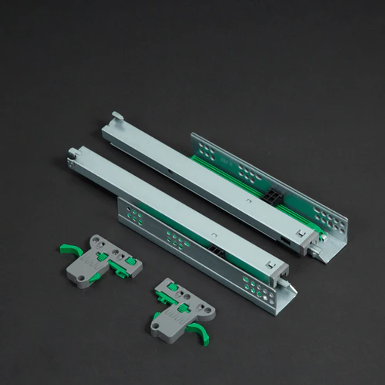 Corredera oculta extensión total total 300 a 500mm Par Cierre Suave 3