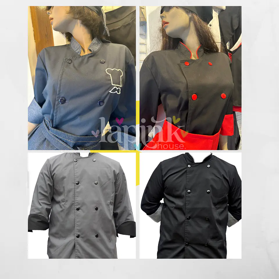 Filipina Chaqueta Cocina Chef Personalizada Logotipo 3