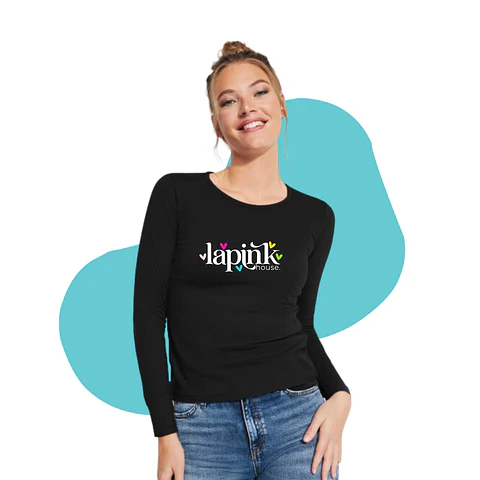Polera Manga Larga Dama Personalizada Logotipo