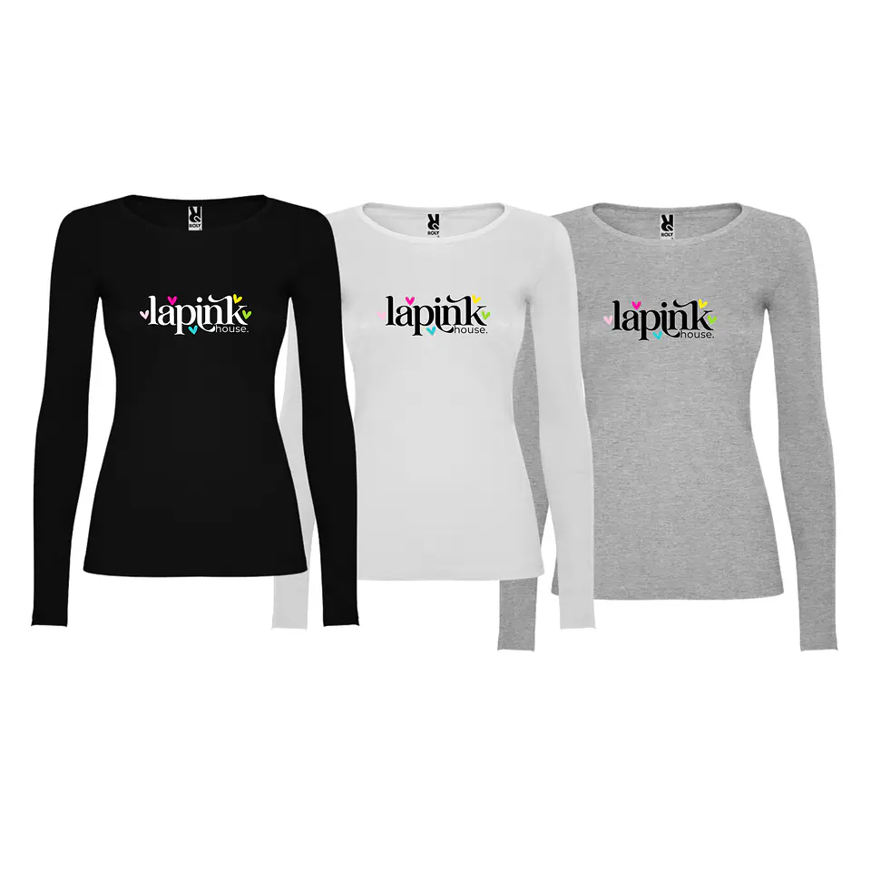 Polera Manga Larga Dama Personalizada Logotipo 2