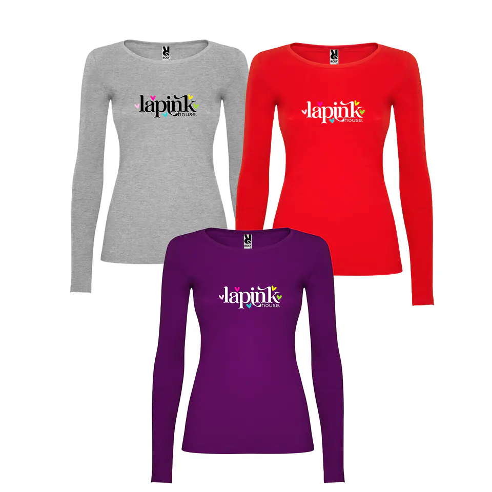 Polera Manga Larga Dama Personalizada Logotipo 3