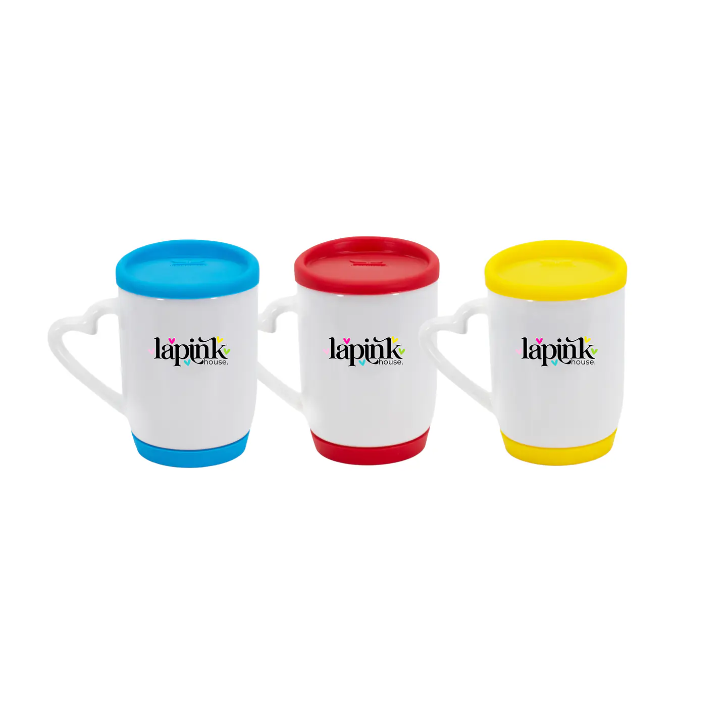 Tazon Mug Personalizado 12 oz Tapa y Base Silicona Mango Corazón 2