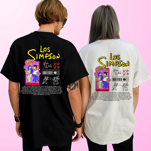 Polera San Valentin Dia del Amor y la Amistad Los Simpsons