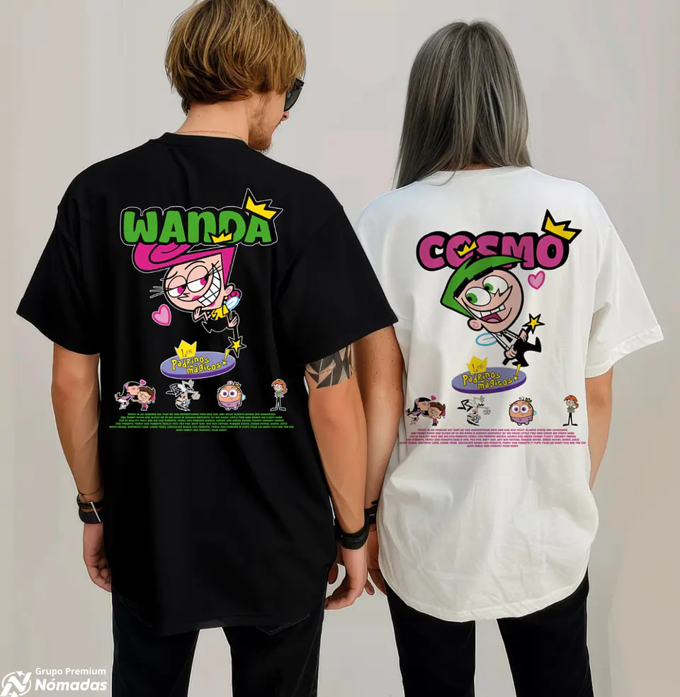 Polera Pareja San Valentín Amor y Amistad Cosmo y Wanda 2
