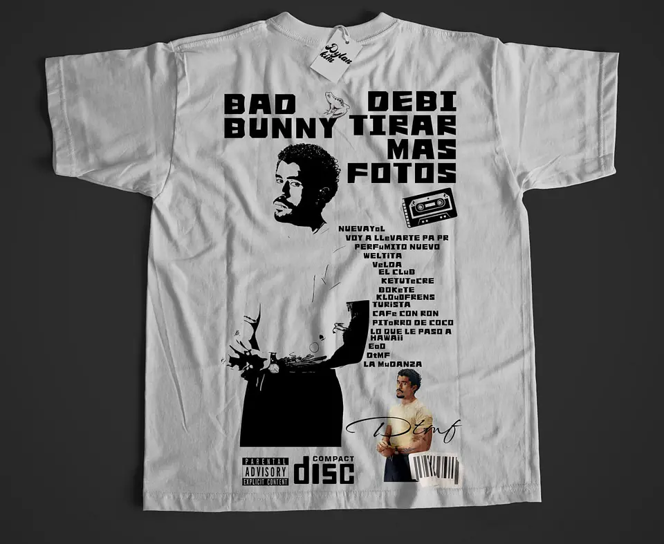 Polera Algodon Bad Bunny DTMF 6