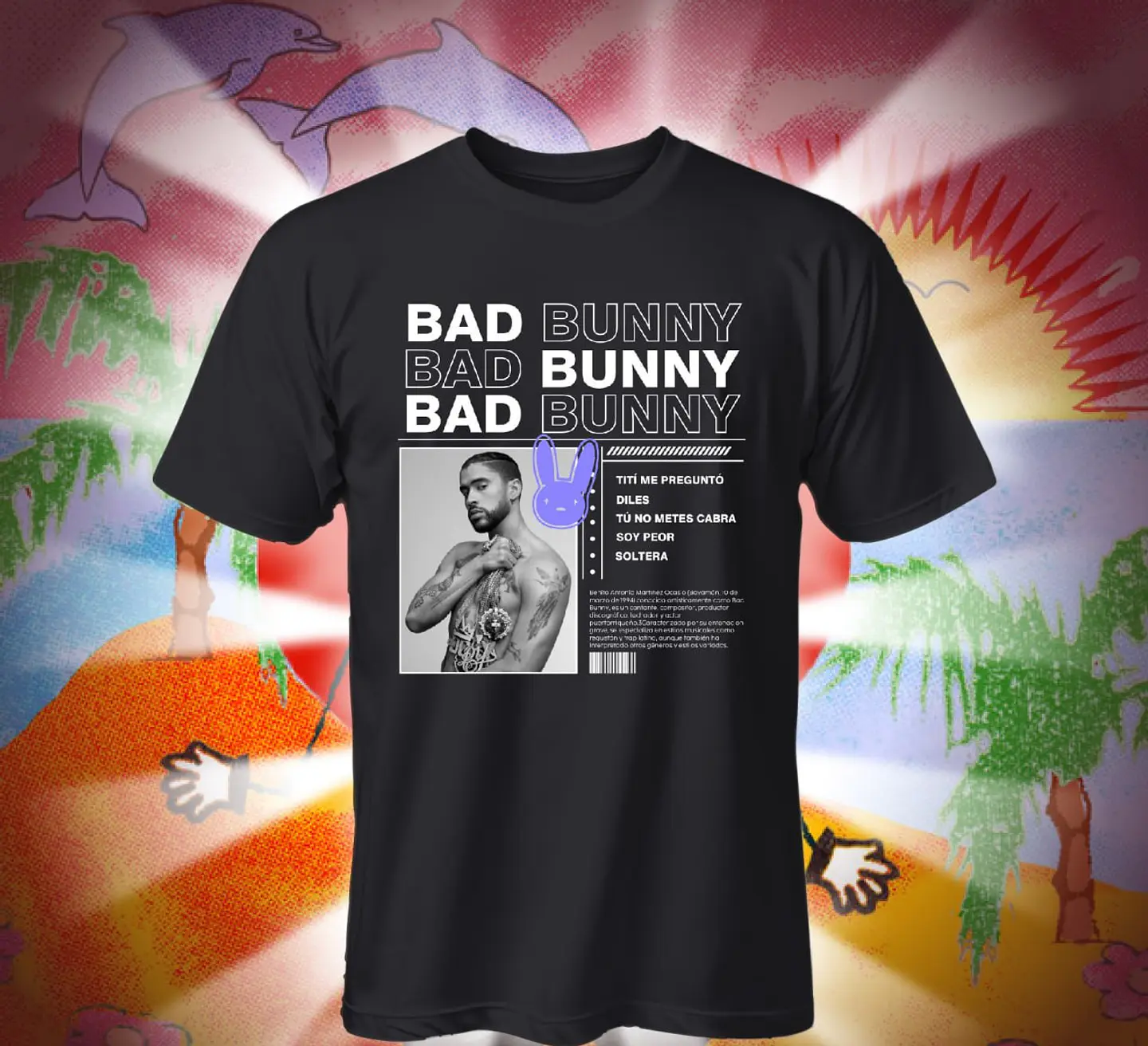 Polera Algodon Bad Bunny  3