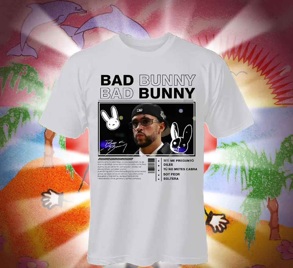 Polera Algodon Bad Bunny  4