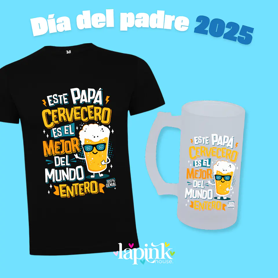 Pack Polera + Shopero Papa Cervecero 1