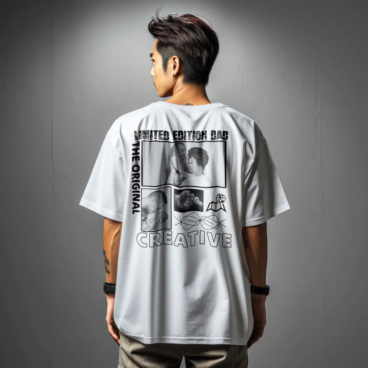 Polera Día del Padre Collage Fotos Personalizada  7