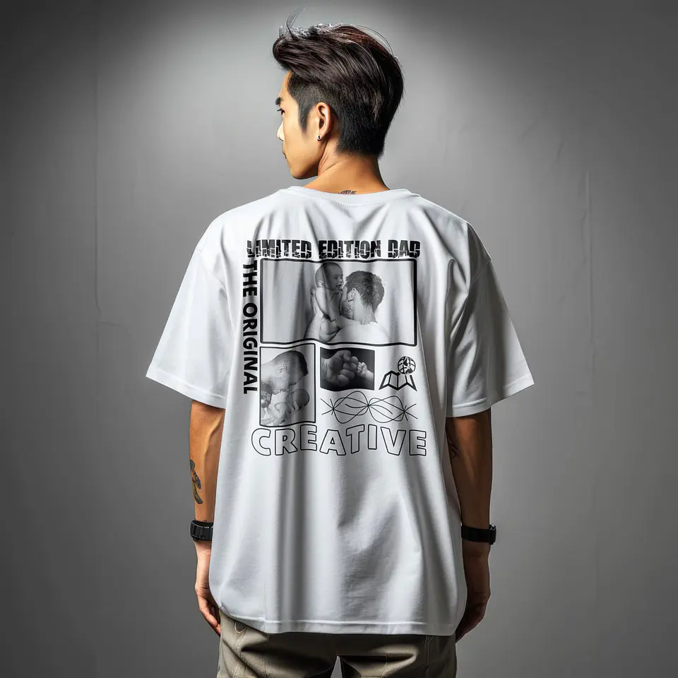 Polera Día del Padre Collage Fotos Personalizada  7