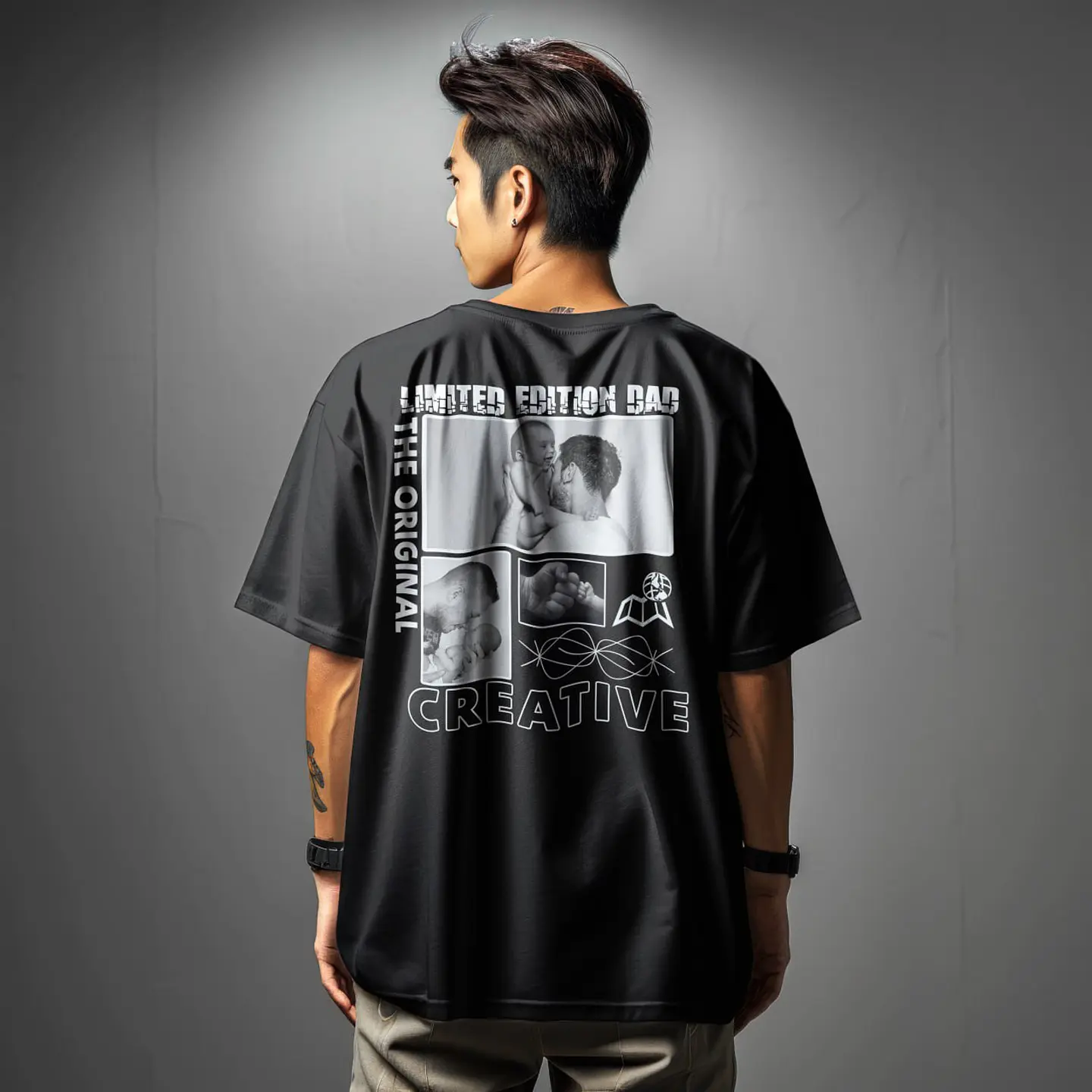 Polera Día del Padre Collage Fotos Personalizada  8