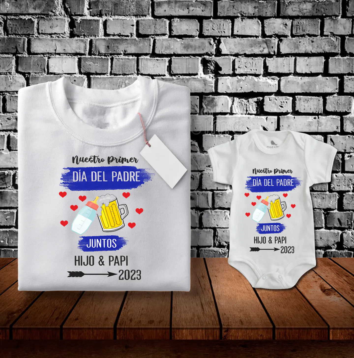 Poleras Dia del Padre Duo Papa e Hijo/a 7