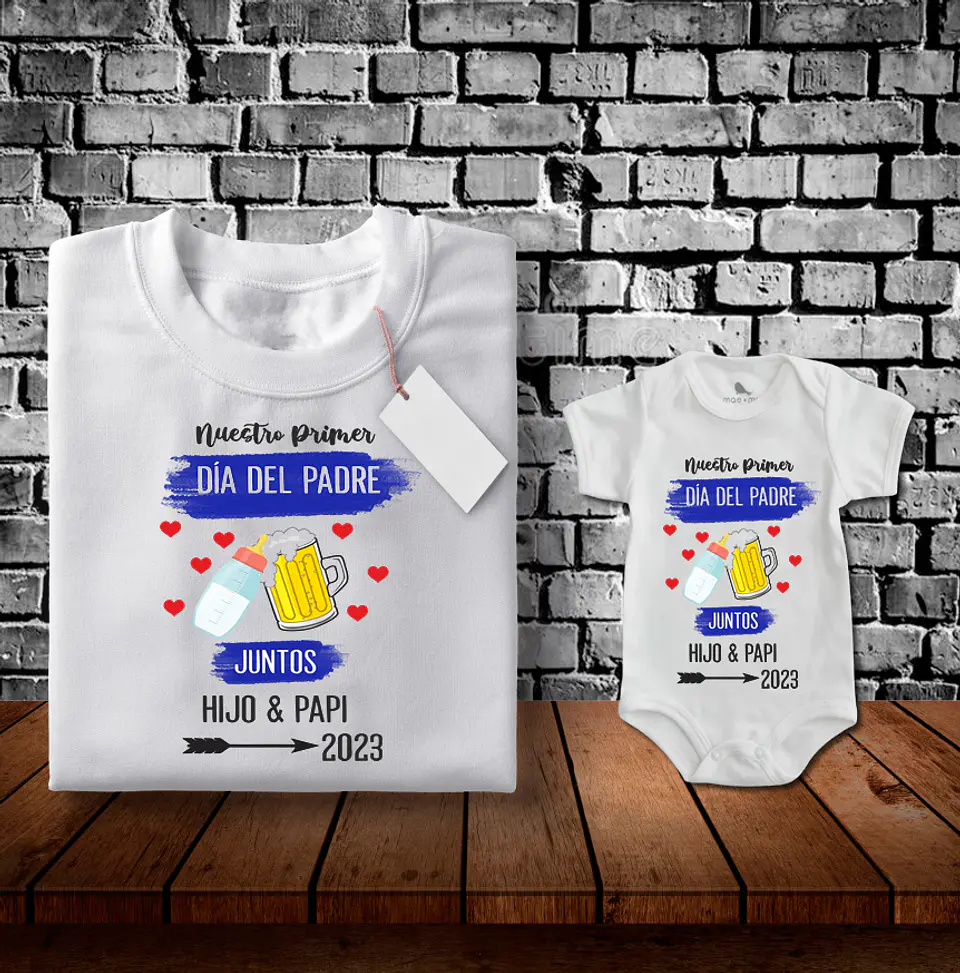 Poleras Dia del Padre Duo Papa e Hijo/a 7