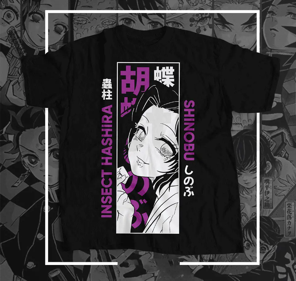 Poleras demon slayer ¡Pilares cazadores demonios!  3