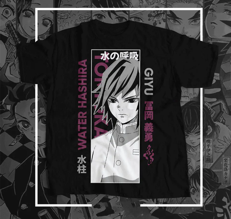 Poleras demon slayer ¡Pilares cazadores demonios!  7