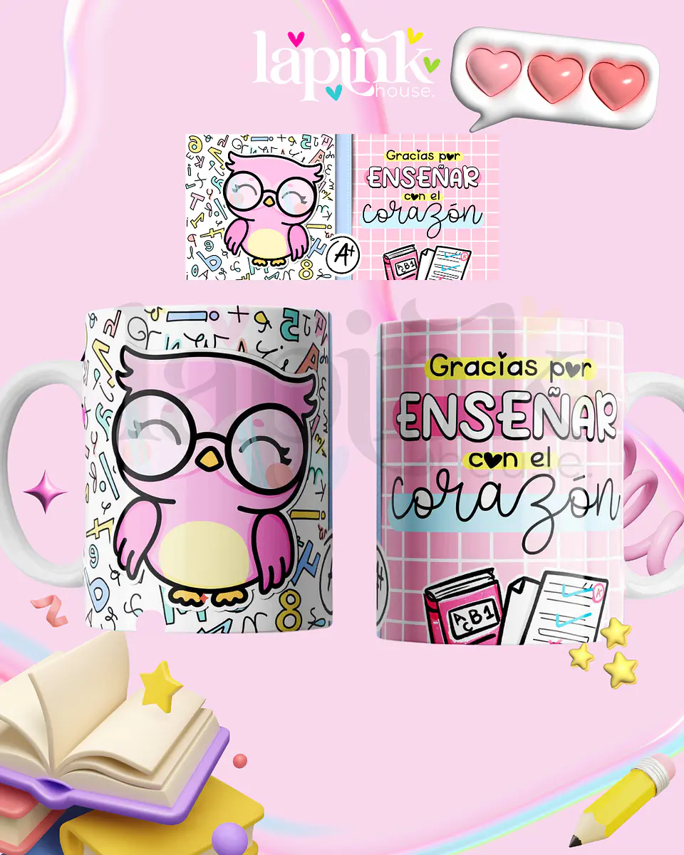 Tazon Mug Personalizado Dia del Maestro Maestra Profesor  4