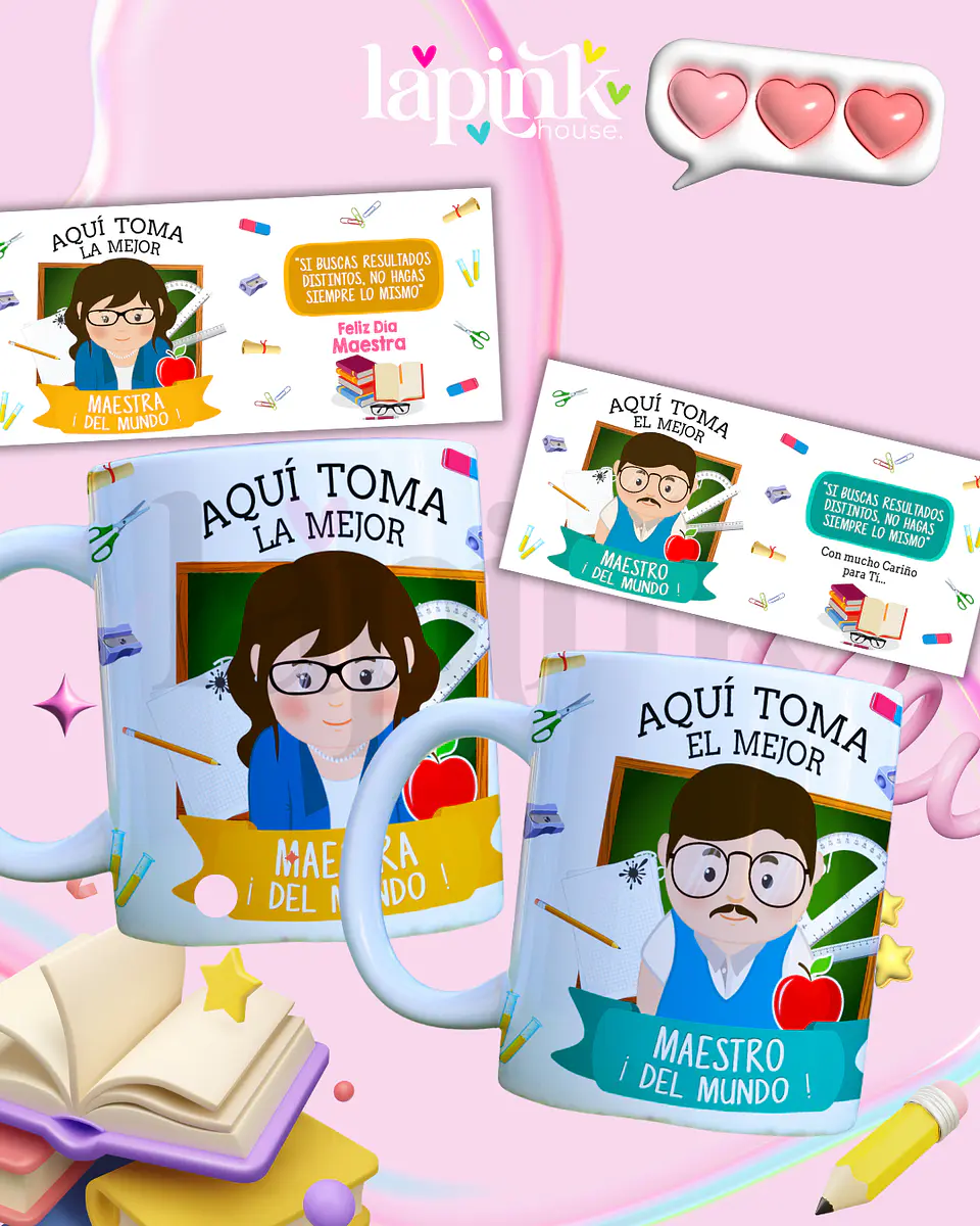 Tazon Mug Personalizado Dia del Maestro Maestra Profesor  1