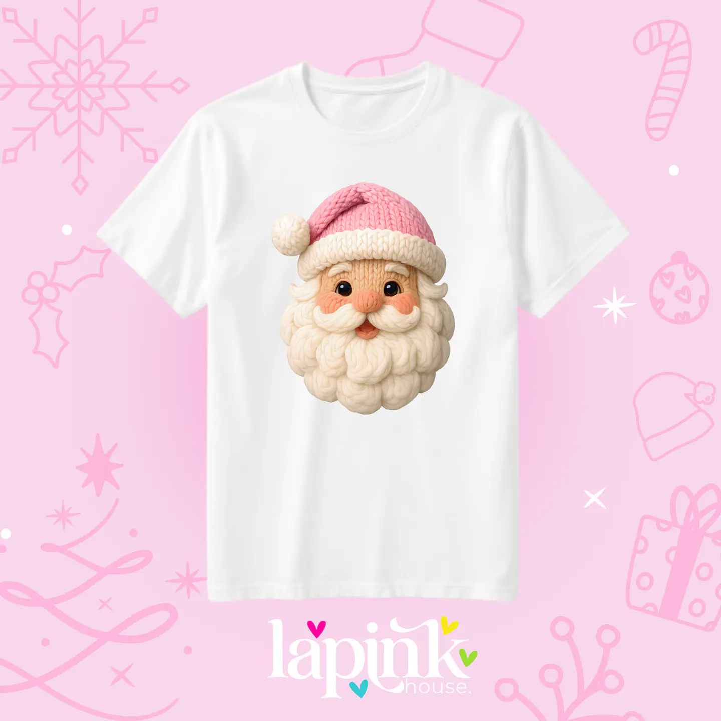 POLERA NAVIDAD EFECTO BORDADO SANTA 1