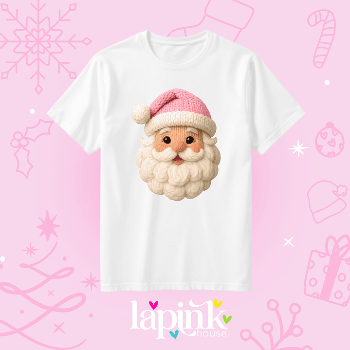POLERA NAVIDAD EFECTO BORDADO SANTA 1