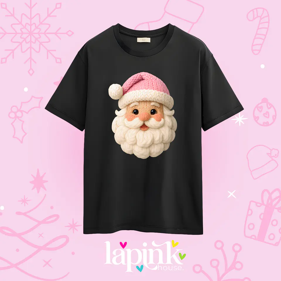 POLERA NAVIDAD EFECTO BORDADO SANTA 2