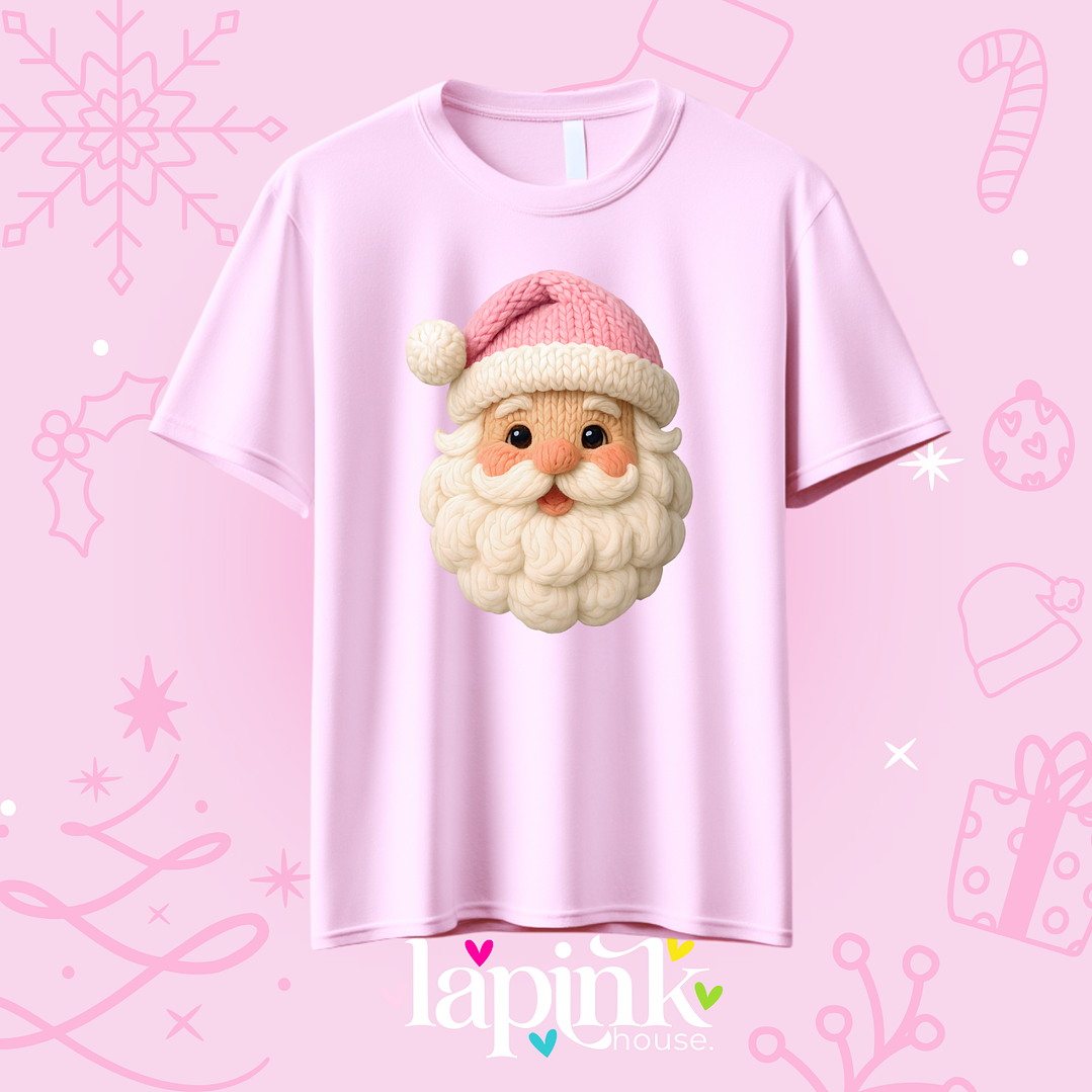 POLERA NAVIDAD EFECTO BORDADO SANTA 3