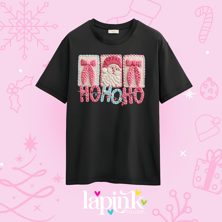 POLERA NAVIDAD EFECTO BORDADO PINK 3