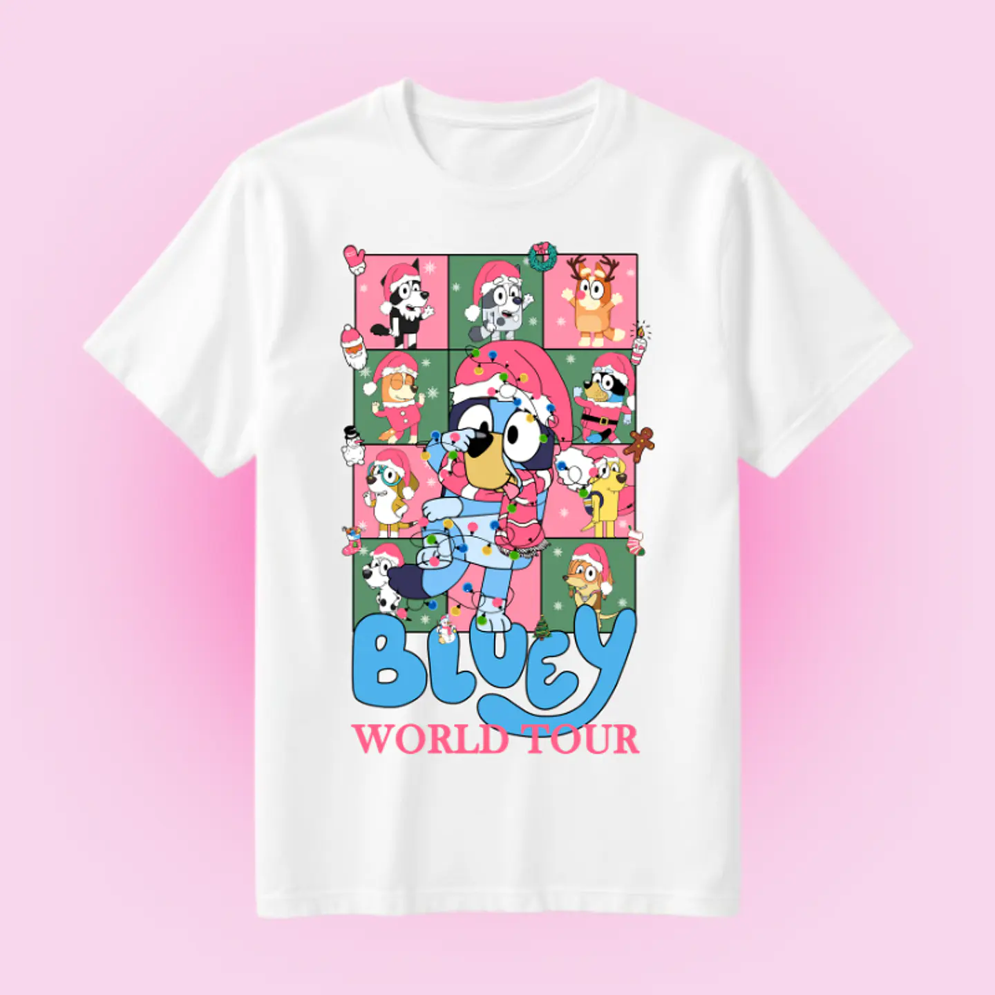 POLERA NAVIDAD BLUEY WORLD TOUR 1