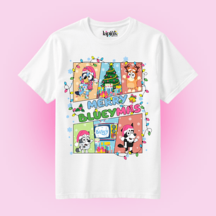 POLERA NAVIDAD BLUEY MERRY BLUEYMAS