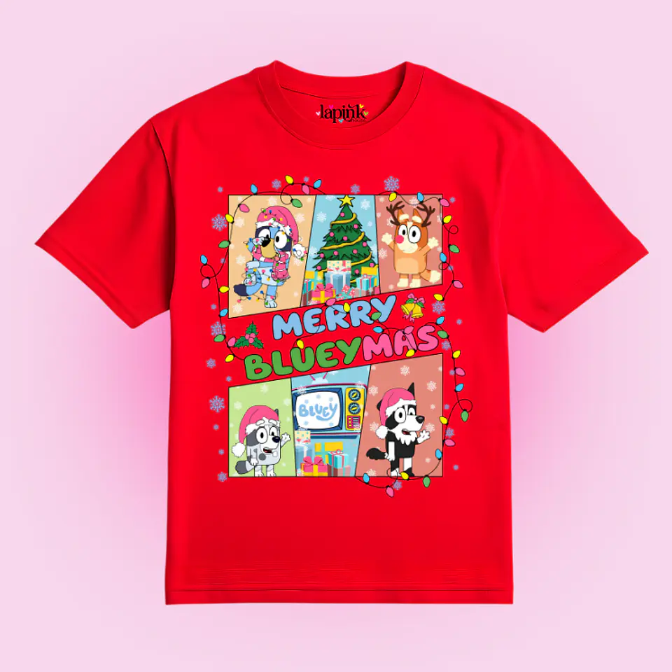 POLERA NAVIDAD BLUEY MERRY BLUEYMAS 2