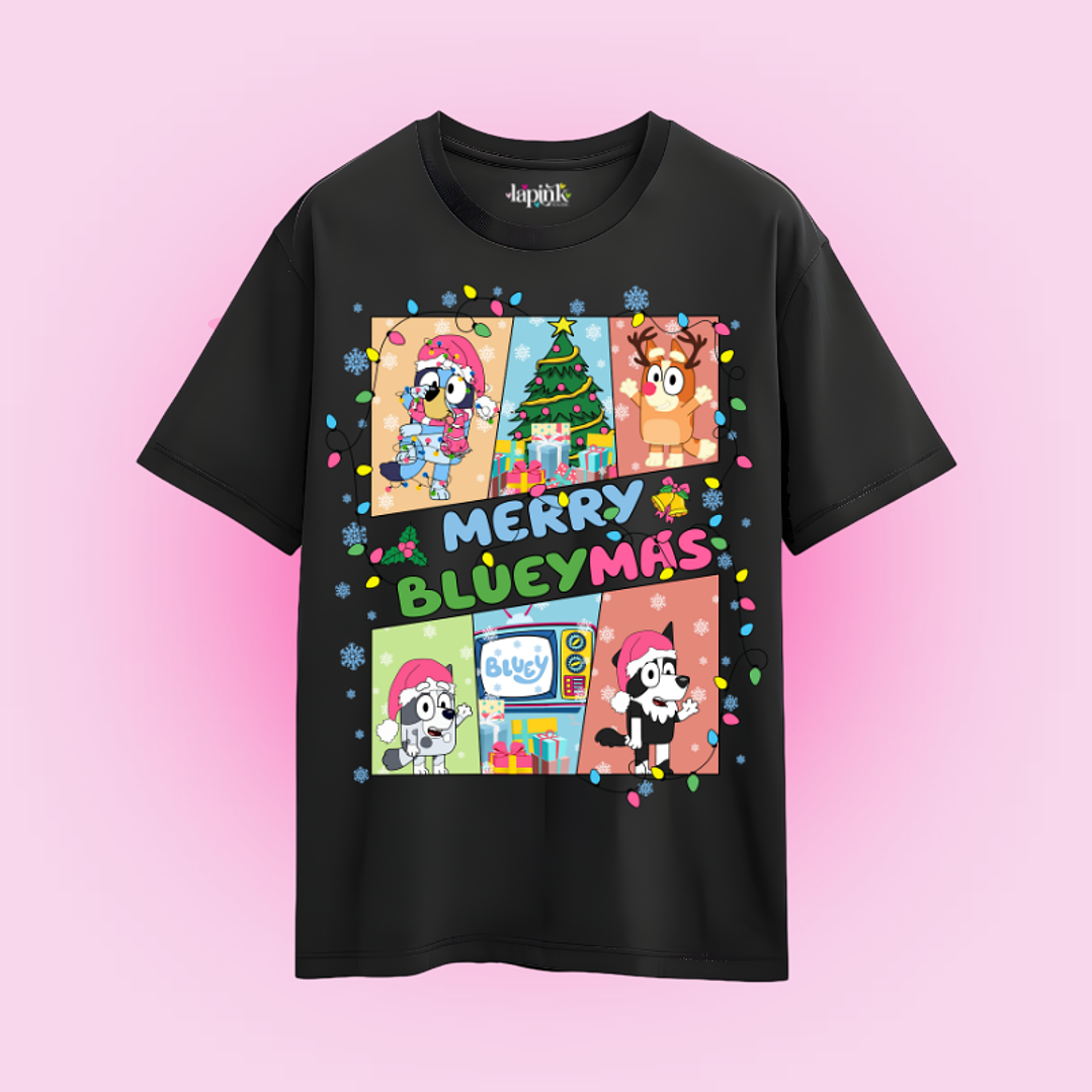 POLERA NAVIDAD BLUEY MERRY BLUEYMAS 3