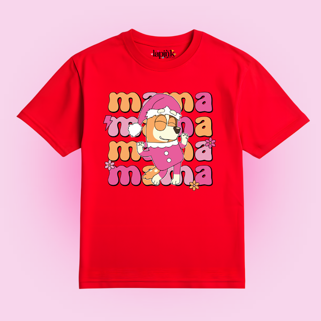 POLERA NAVIDAD BLUEY MAMA 3
