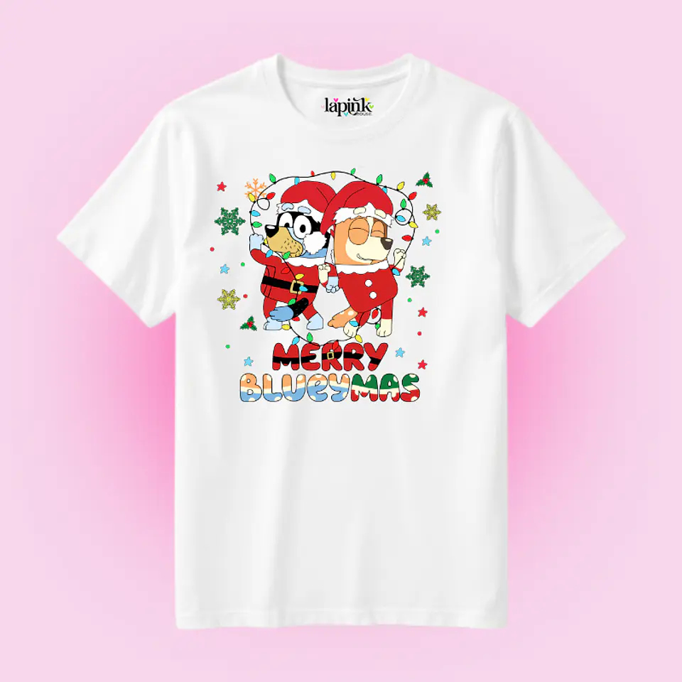 POLERA NAVIDAD MERRY BLUEYMAS BLUEY 1