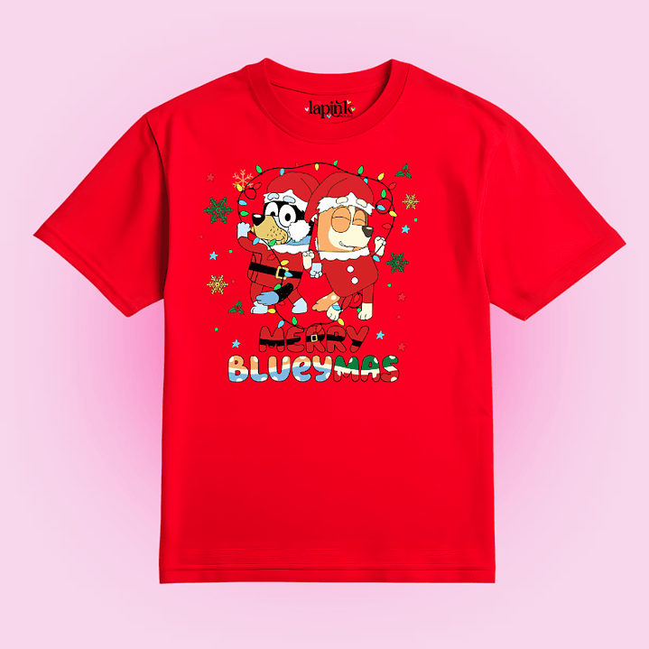 POLERA NAVIDAD MERRY BLUEYMAS BLUEY 3