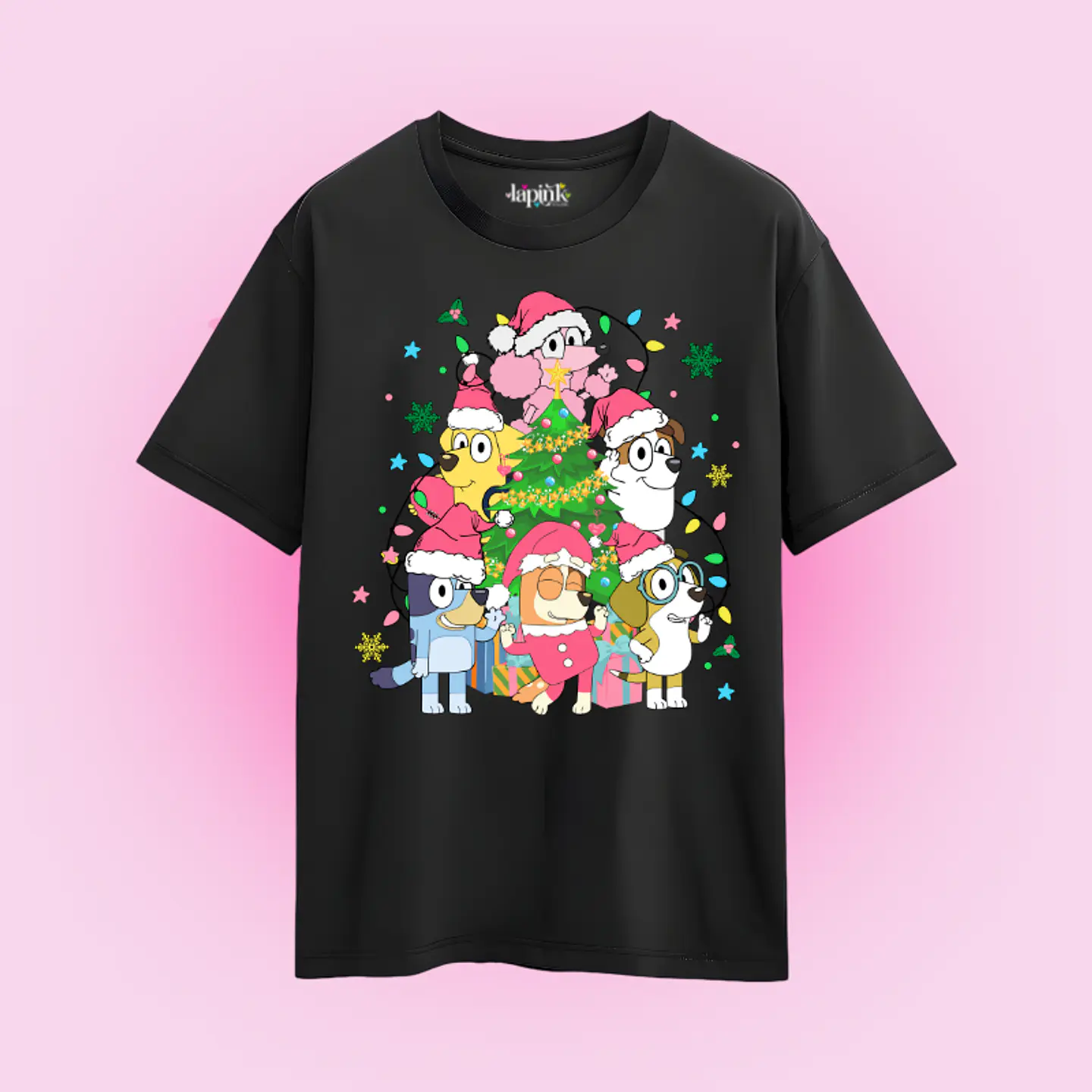 POLERA NAVIDAD BLUEY PINK 3