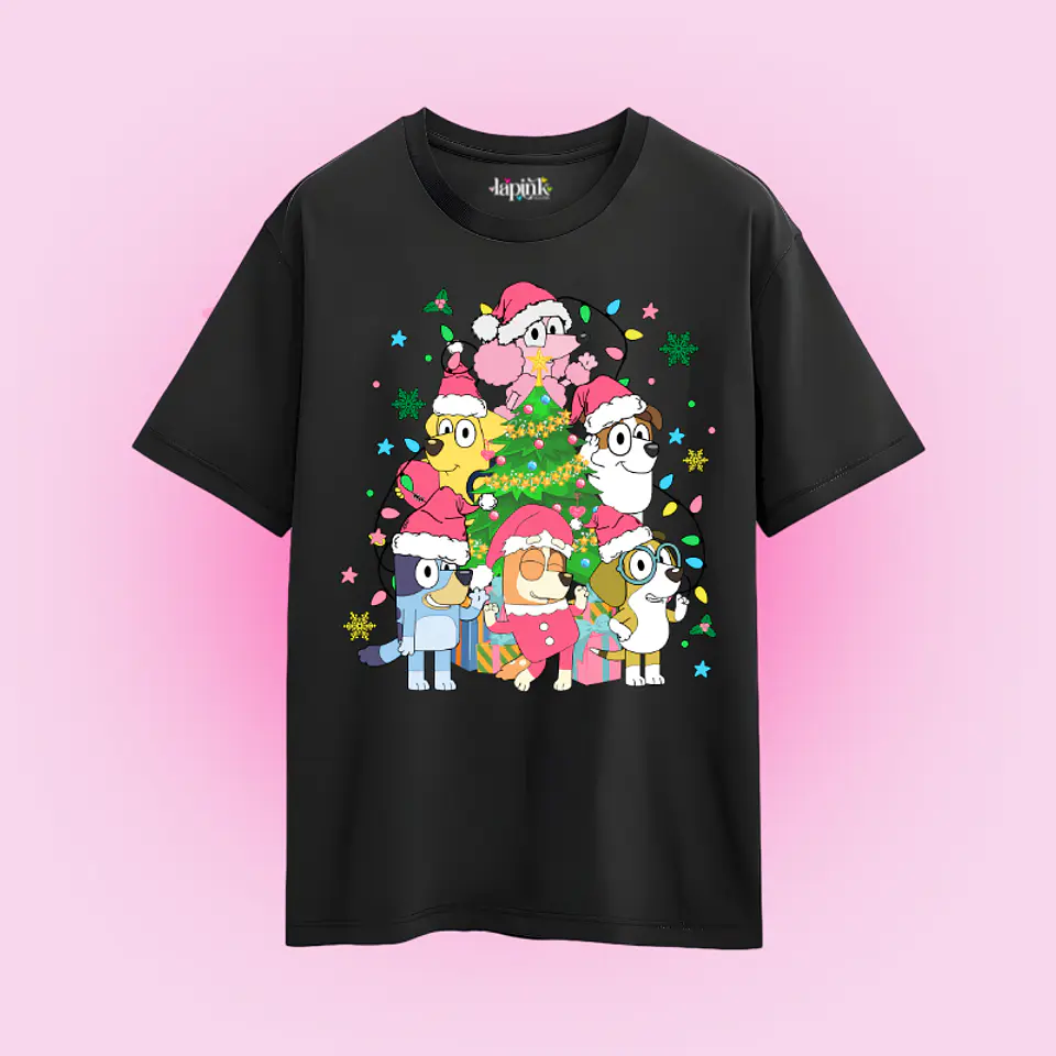 POLERA NAVIDAD BLUEY PINK 3