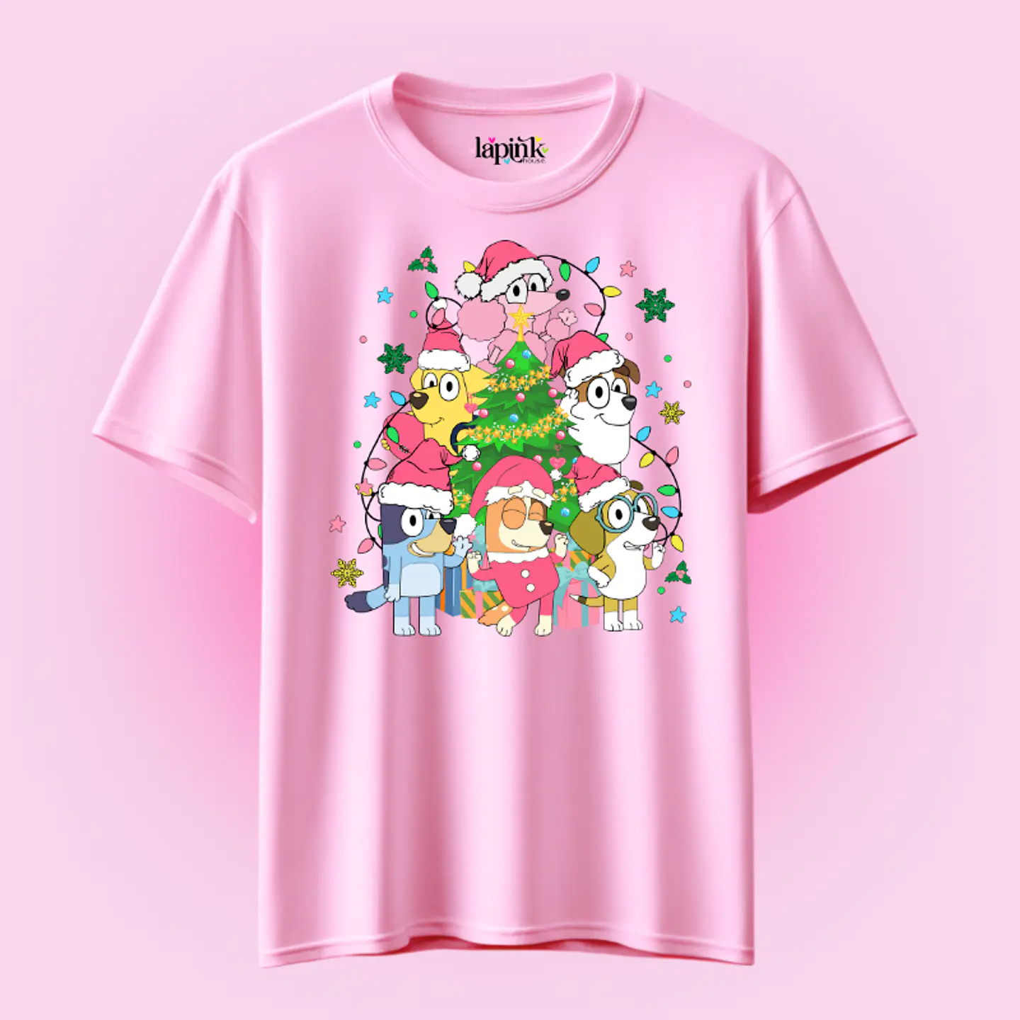 POLERA NAVIDAD BLUEY PINK 4