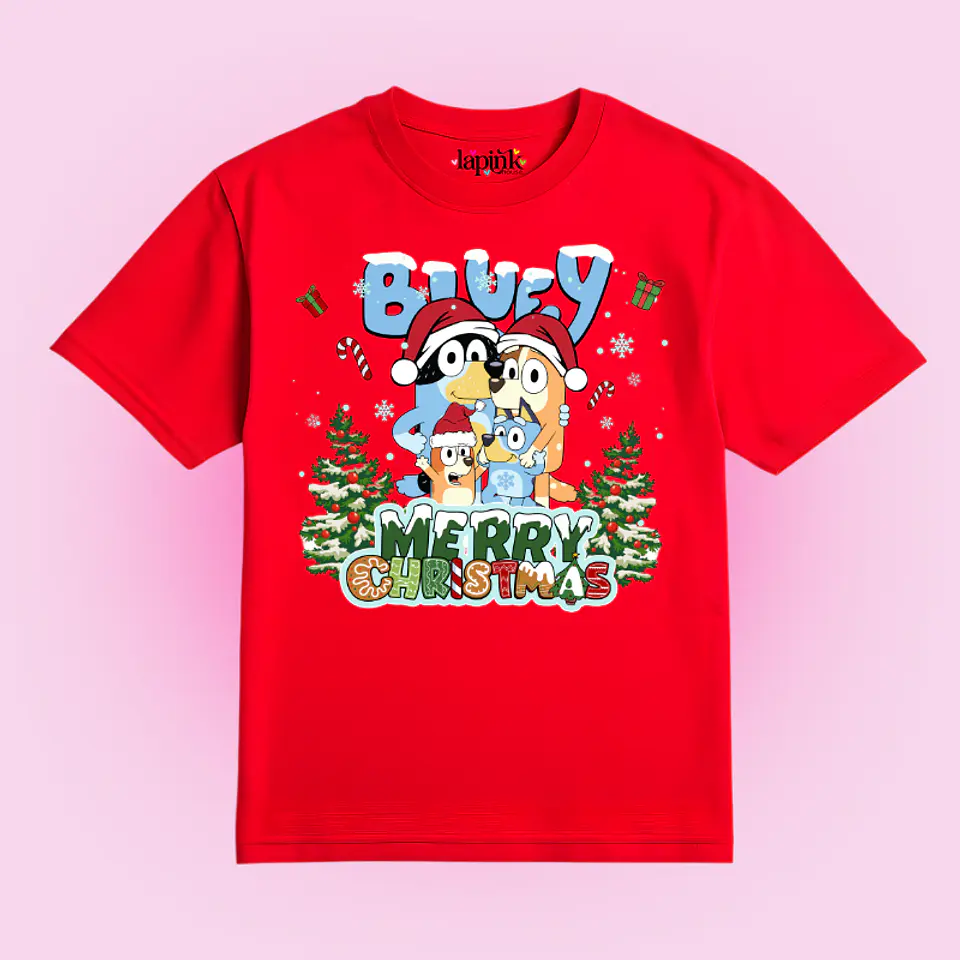 POLERA NAVIDAD BLUEY MERRY CHRISTMAS 2