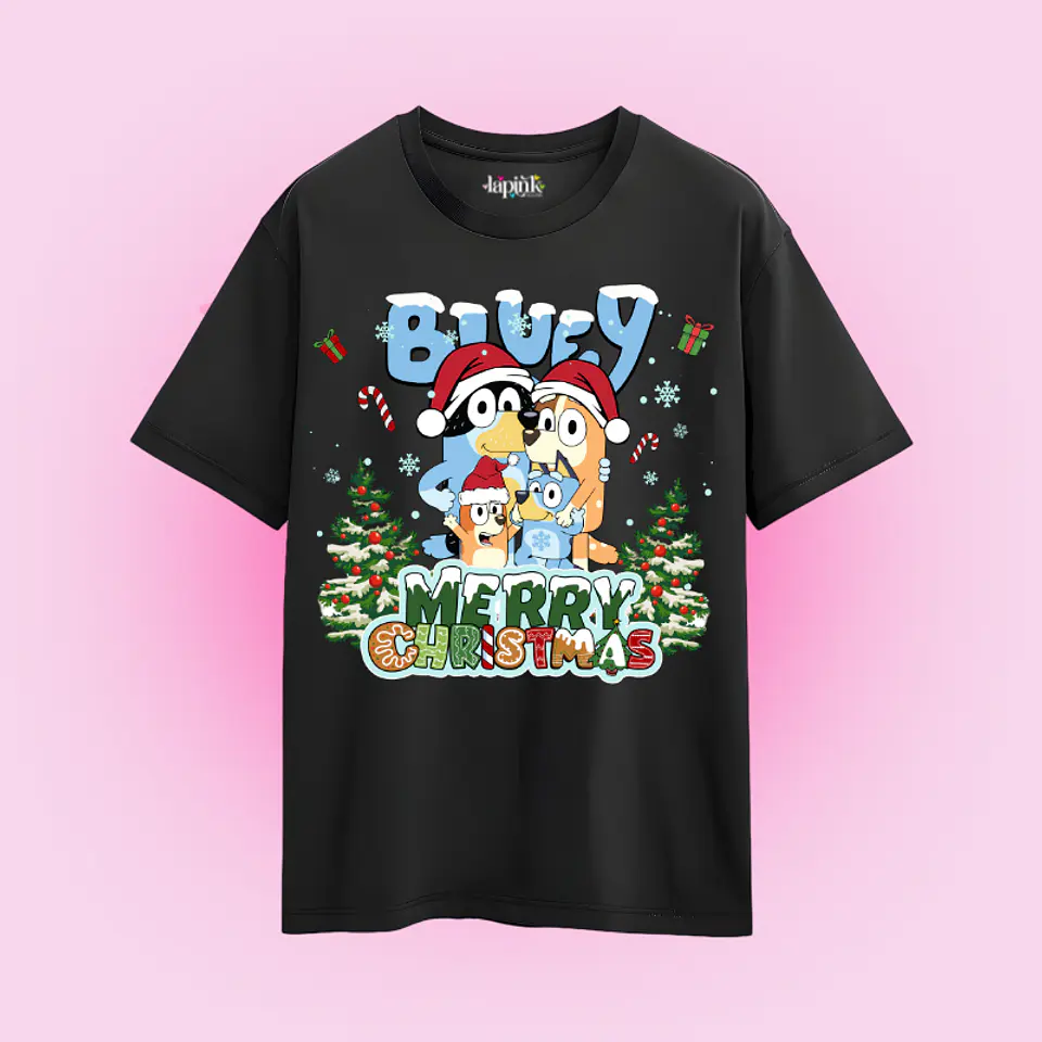 POLERA NAVIDAD BLUEY MERRY CHRISTMAS 3