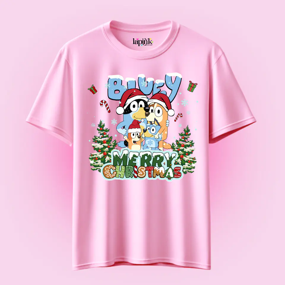 POLERA NAVIDAD BLUEY MERRY CHRISTMAS 4