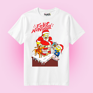 POLERA NAVIDAD HOMERO SIMPSONS BART