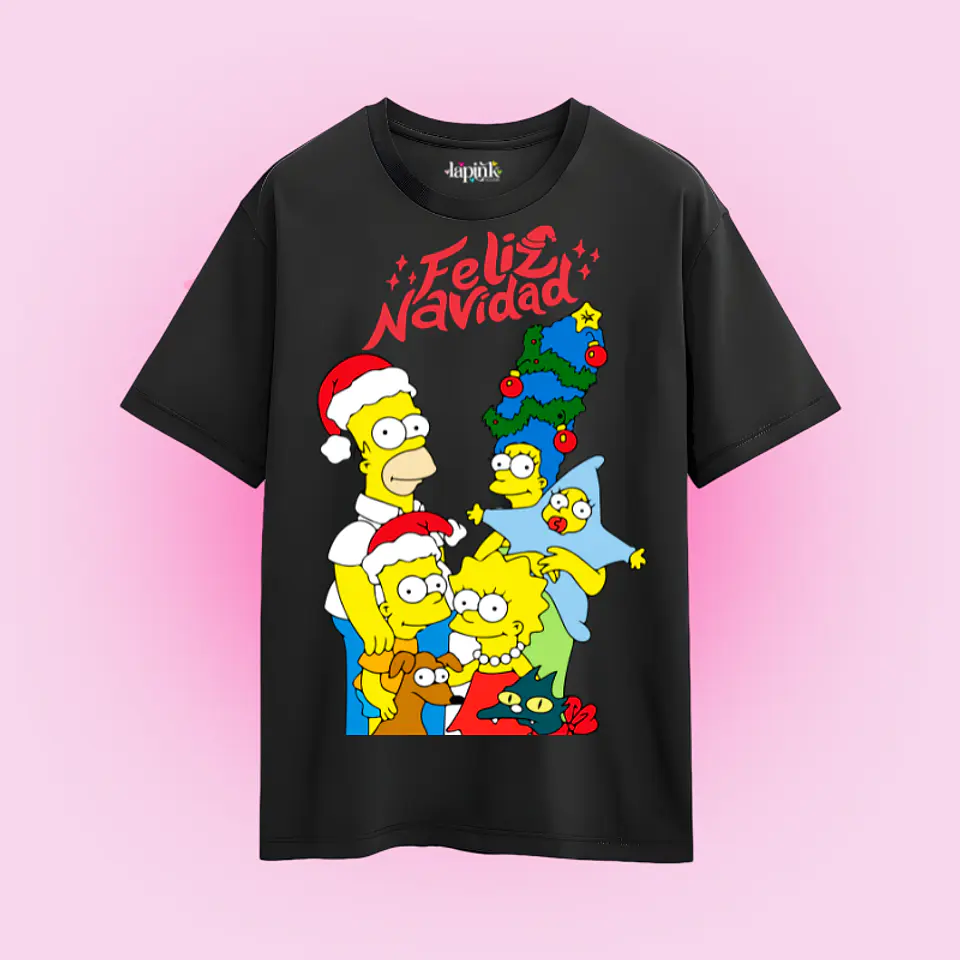 POLERA NAVIDAD HOMERO LOS SIMPSONS FAMILIA  2