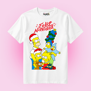 POLERA NAVIDAD HOMERO LOS SIMPSONS FAMILIA 
